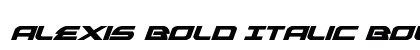 Alexis Bold Italic Bold Italic preview
