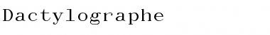 Dactylographe Font