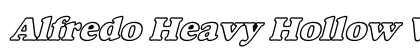 Alfredo Heavy Hollow Wide Bold Italic preview
