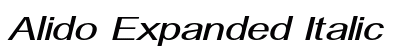 Alido Expanded Italic Preview