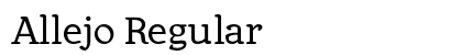Allejo Regular preview