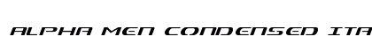 Alpha Men Condensed Italic Condensed Italic preview