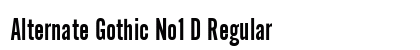 Alternate Gothic No1 D Regular