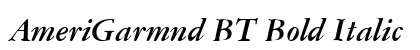 AmeriGarmnd BT Bold Italic Preview