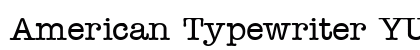 American Typewriter YU Regular preview