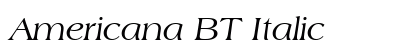 Americana BT Italic Preview