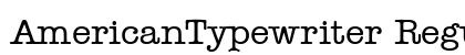 AmericanTypewriter Regular preview