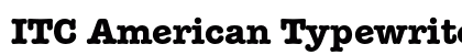 ITC American Typewriter Bold Alternate Preview