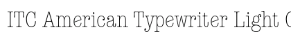 ITC American Typewriter Light Condensed Alternate Preview
