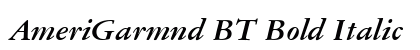 AmeriGarmnd BT Bold Italic Preview