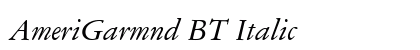 AmeriGarmnd BT Italic Preview