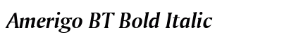 Amerigo BT Bold Italic Preview