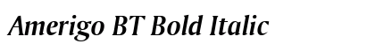Amerigo BT Bold Italic Preview