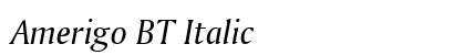 Amerigo BT Italic Preview