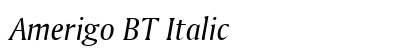 Amerigo BT Italic Preview