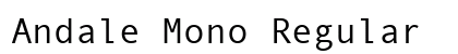 Andale Mono Regular Preview