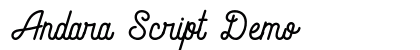 Andara Script Demo preview