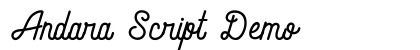 Andara Script Demo preview