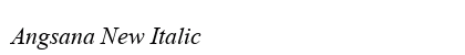 Angsana New Italic Preview