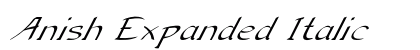 Anish Expanded Italic Preview