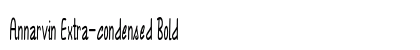 Annarvin Extra-condensed Bold Preview