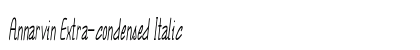 Annarvin Extra-condensed Italic Preview