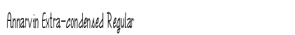 Annarvin Extra-condensed Regular Preview