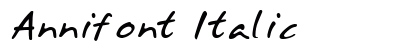 Annifont Italic preview