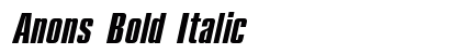 Anons Bold Italic Preview