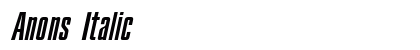 Anons Italic preview