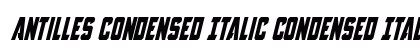 Antilles Condensed Italic Condensed Italic preview