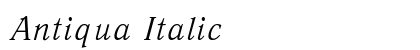 Antiqua Italic Preview