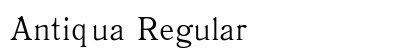 Antiqua Regular Preview