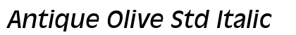 Antique Olive Std Italic Preview