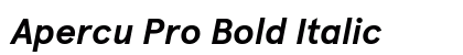 Apercu Pro Bold Italic preview