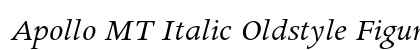 Apollo MT Italic Oldstyle Figures preview