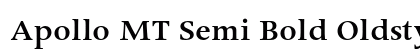 Apollo MT Semi Bold Oldstyle Figures Preview
