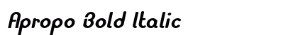 Apropo Bold Italic preview