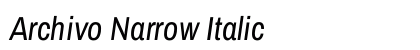 Archivo Narrow Italic Preview