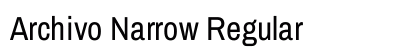 Archivo Narrow Regular Preview