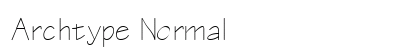 Archtype Normal Preview