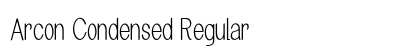 Arcon Condensed Regular Preview
