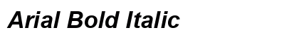 Arial Bold Italic Preview