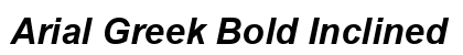 Arial Greek Bold Inclined Preview