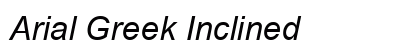 Arial Greek Inclined preview