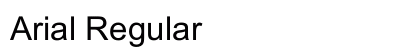 Arial Regular Preview