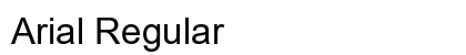 Arial Regular Preview
