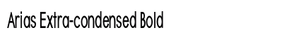 Arias Extra-condensed Bold Preview