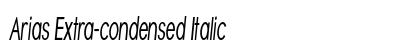Arias Extra-condensed Italic Preview