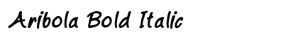 Aribola Bold Italic Preview